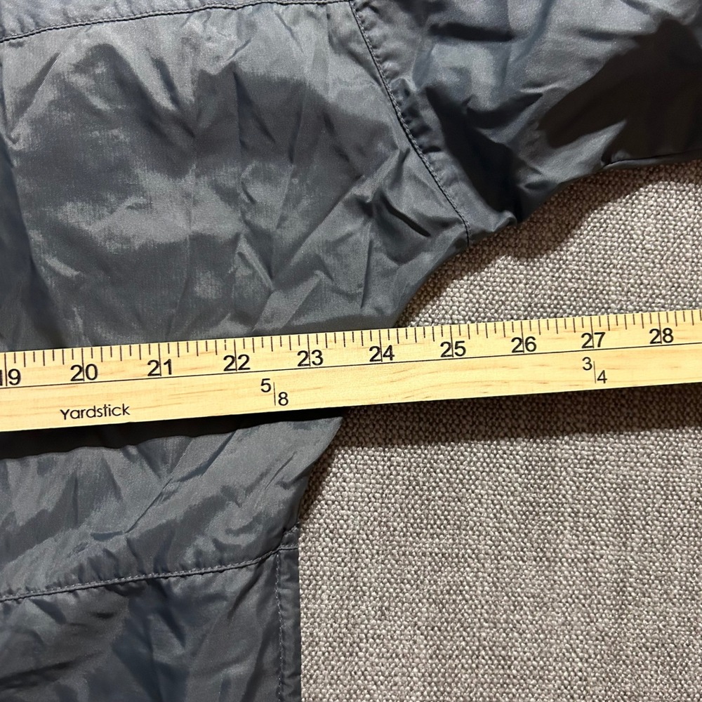 Nike Windbreaker Jacket Mens M Grey Vintage 90s Full Zip Packable Hood Logo - Picture 7 of 8